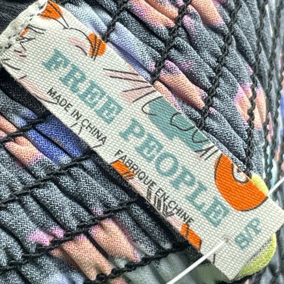 Free People S Ruched Bodycon Mini Dress – Floral, Boho Festival Y2K - Picture 8 of 8